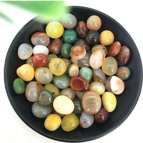 100g Natural Colorful Mixed Tumbled Agate Crystal Bulk Mix Assorted Gemstone Natural Stones and Minerals
