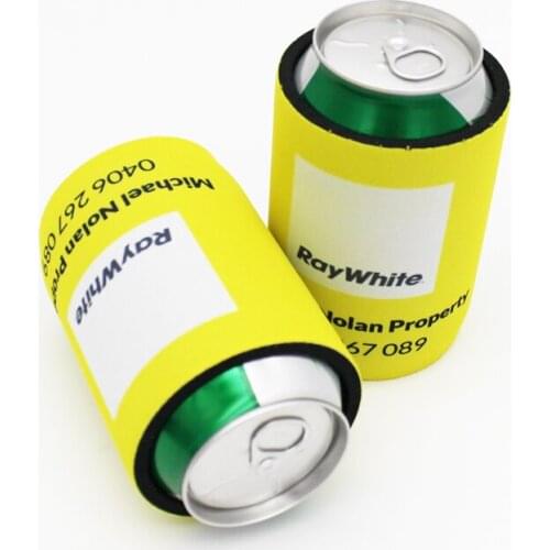 100 Pieces Print Logo 5mm Thickness Beer Can Cooler Wedding Gift Customize Promotional Stubby Holders Neoprene Beverage Holder