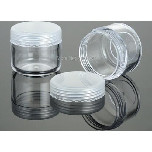 5g 15g 20g Makeup Empty Storage Box Set For Nail Art Tip Rhinestone Cosmetic Hard Plastic Cream Jar Travel Organizer 50pcs/lot