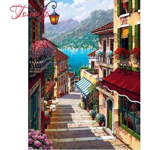 TOUOILP 100% Full 5D Diy Daimond Painting"Steeg"Diamond Painting Round Rhinestones Diamant Painting Embroidery Scenery