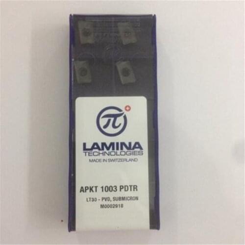 APKT 1003 PDTR LT30 LAMINA CNC blade carbide insert lathe tool 10pcs/lot FREE SHIPPING
