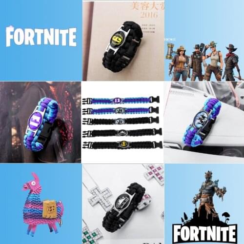Alloy Fortnite Bracelet Fashion Hand-knitted Multi-layer Feather Leaf Fortress Night Bracelet Fashion Teen Bracelet Toy Gift