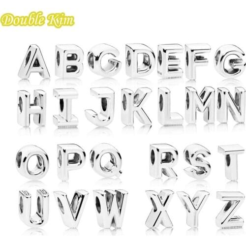 26 Letter Charm Beads Alloy Material Exquisite Silver-plated Bead Fit Bracelet Necklace DIY Making Women Jewelry Accessories