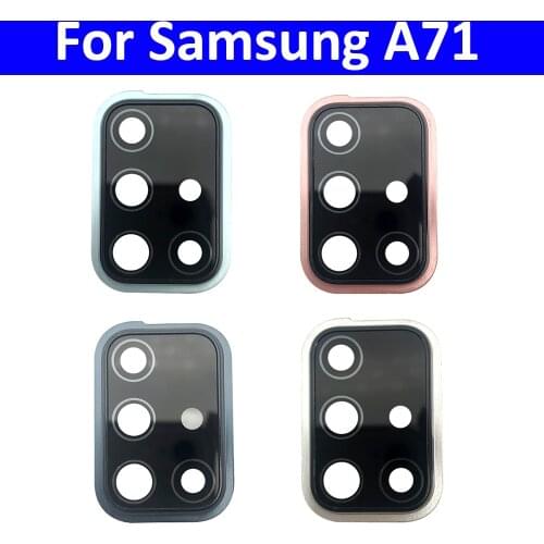 10Pcs/Lot, New For Samsung A71 A715 A715F Back Rear Camera Glass Lens Circle Cover With Adhensive