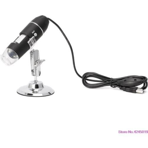 1600X USB Digital Microscope Camera Endoscope 8LED Magnifier with Hold Stand