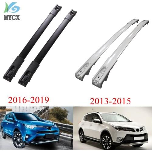 Hot roof bar horizontal rail cross bar for Toyota RAV4 Rav 4 2013-2019,upgraded version,7075 class aluminum alloy,can load 150KG