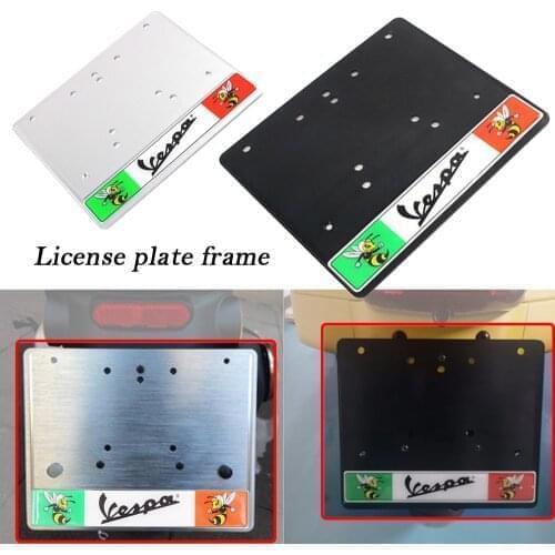 China Registration License Plate Holder Pad for Piaggio Vespa LXV LV GTS Sprint Primavera PX