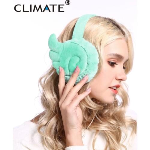 CLIMATE Women Cute Earmuffs Angle Ear Muffs Lovely Wing Ear Muff Warmer Lovely Warm Ear Muffs for Women Teenager Girls