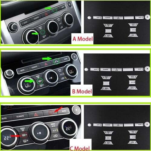 Car Air Conditioning Button Patch Trim For Range Rover Vogue 2013-2017 For Range Rover Sport 2014-2017 Accessories