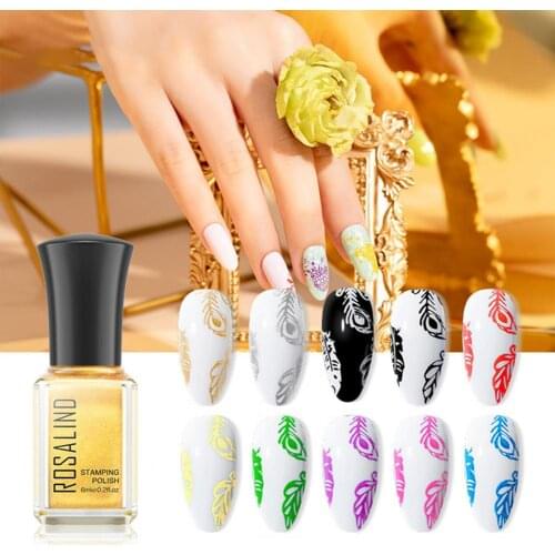 6ml Nail Polishes Nail Varnish Natural Drying Easy to Apply Portable Beauty Stamping Nail Art Polish for Women