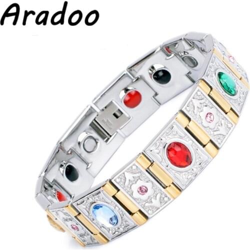 ARADOO Magnetic Health Energy Anti-Radiation Strengthen Immunity Maintains Slimness Improves Skin Quality Bracelet