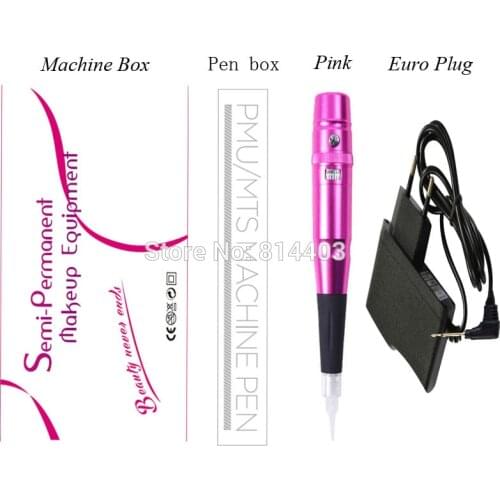 Dermografo Para Micropigmentacao Universal Permanent Makeup Machine Rotary Tattoo Pen with Speed Control for Lip Eyebrow Tattoo