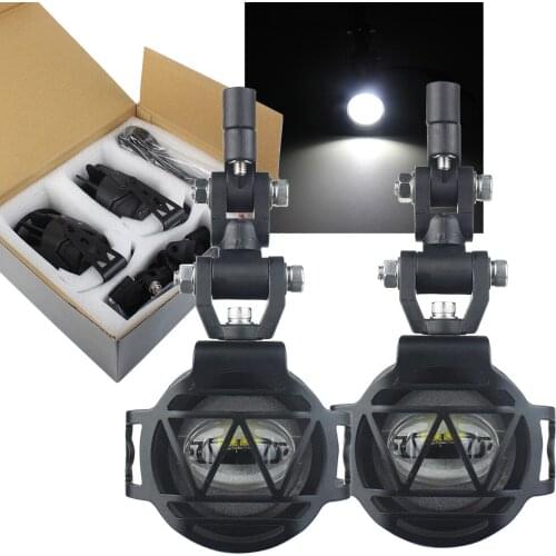 Motorcycle LED Auxiliary Fog Light Driving Lamp Include Wire Relay For BMW R1200G ADV F800GS