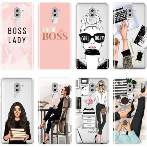 Soft Silicone Phone Case For Huawei Honor 6 5A 4X 5X 6X Girl Boss Pink Women Ladies Back Cover For Huawei Honor 4C 5C 6A 6C Pro