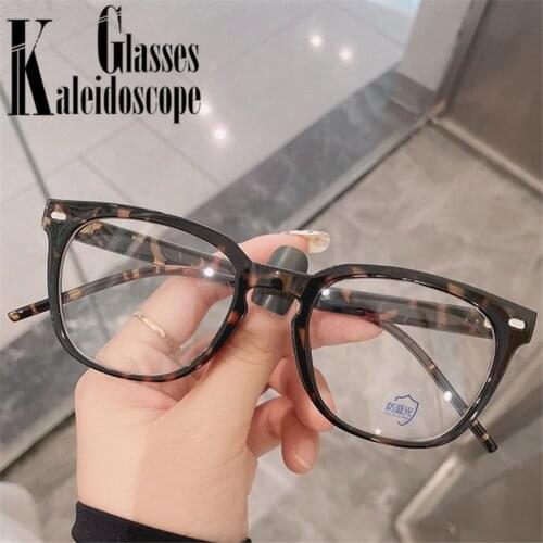 Anti Blue Light Glasses Frame Women Men Fashion Brand Square Leopard Eyeglasses Frames Male Optical Computer Myopia Spectacle
