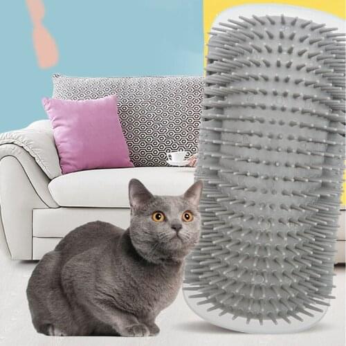 Pet Product For Cat Self Groomer Wall Brush Corner Cat Massage Self Groomer Comb Brush With Catnip Cat Rubs with a Tickling Comb