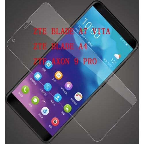 For tempered Glass For ZTE Blade A7 Vita A4 A620 Protective Film Screen Protector cover phone Case Cover FOR ZTE Axon 9 Pro