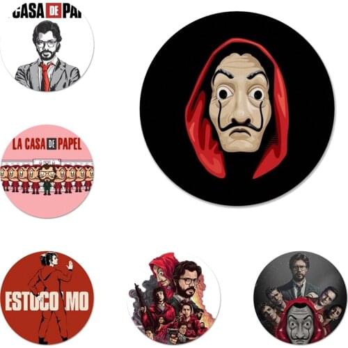 58mm La Casa de papel Badge Brooch Pin Accessories For Clothes Backpack Decoration gift