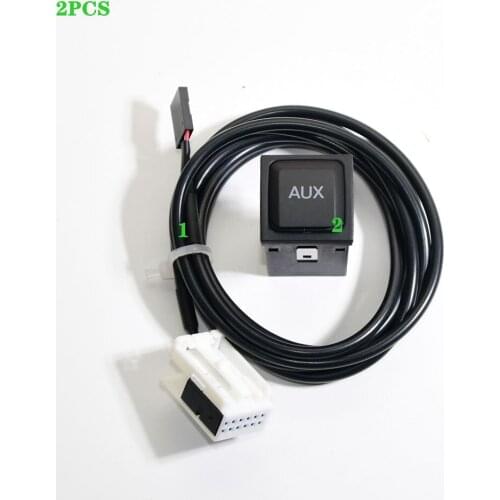 1-2 PCS 5KD 035 724 A 5KD035724A AUX In Audio In Socket USB Switch Cable For Golf GTI MK6