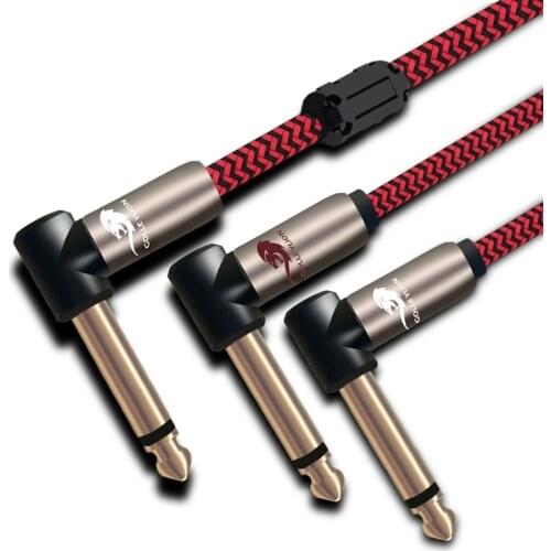 1/4 In TS Mono 6.35mm Jack to Dual 1/4'' Male Audio Cable for Mixer Sound Console Guitar Amplifier Splitter Y Shielded Cords
