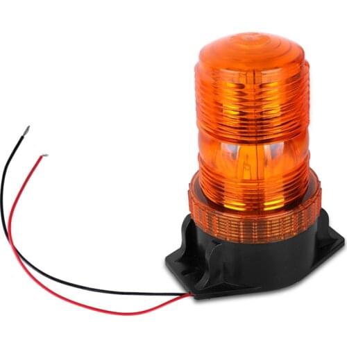 12-30V Tractor Rotation Flashing Light 30 Led Strobe Traffic Warning Light PC Emergency Ratating Safety Alarm Beacon Round Amber