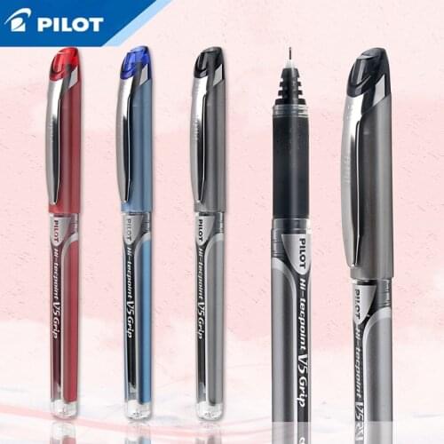 12Pcs Japan PILOT gel pen BXGPN-V5 upgraded version straight liquid needle pen head water-based pen 0.5mm Hi-Tecpoint V5 Grip
