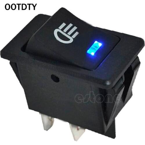 12V Vehicle Car Boat Fog Light LED Rocker Switch Dash Dashboard Blue 4 Pin New