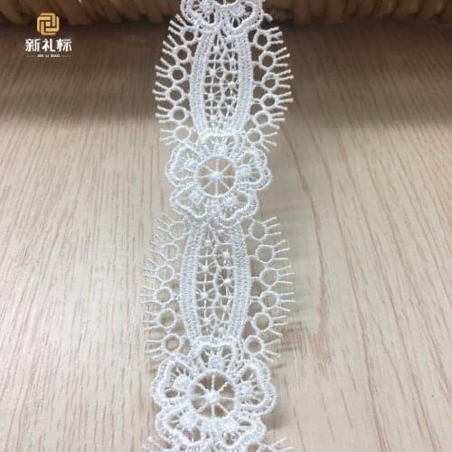 15Yards White Eyelashes Embroidered Lace Trim Ribbon Sew On Appliques Embellishment Home Decoration Merletto Broderie A Coudre