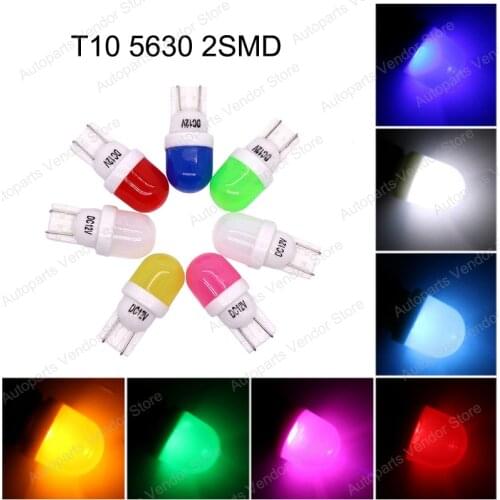 20pcs T10 5630 2SMD Ceramic LED Bulbs Replacement Clearance Lamps Reading License Plate Lights 12V