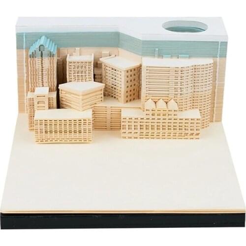 3D Memo Pads Night In The City Novelty Vintage DIY Creative Paper Note Ornaments Gifts For Friends Stationery Supplies