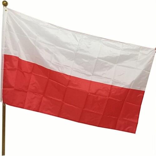 90 x 150cm Poland National Flag Hanging Flag Polyester Poland Flag Outdoor Indoor Big Flag