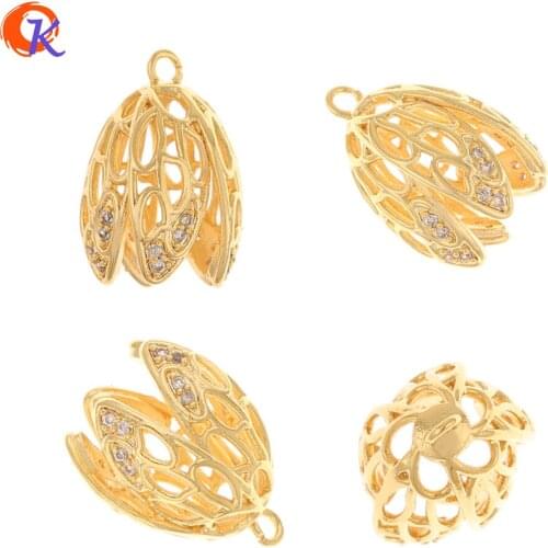 Cordial Design 20Pcs 13*18MM Jewelry Accessories/Connectors/DIY Making/Genuine Gold Plating/Hand Made/CZ Charms/Earring Findings