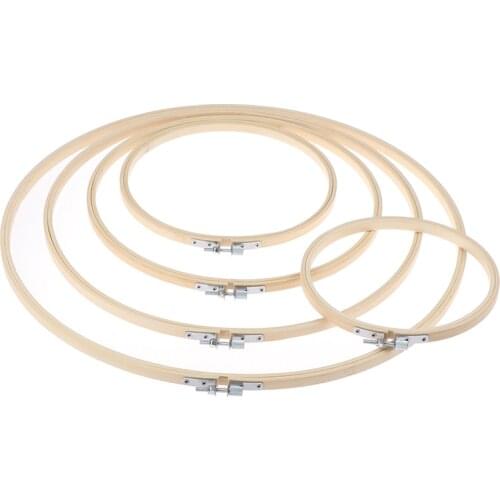 15-40CM Bamboo Frame Embroidery Hoop Ring DIY Needlecraft Cross Stitch Machine Round Loop Hand Household Sewing Tools