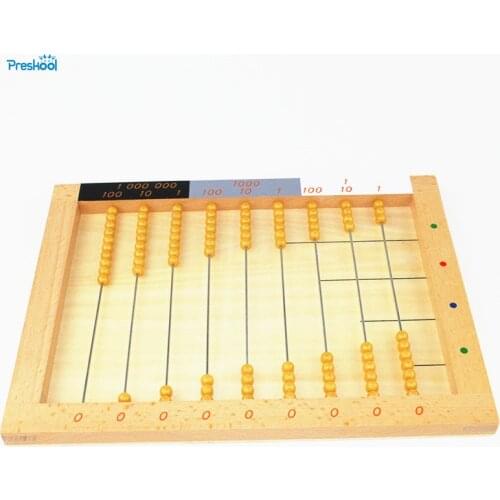 Baby Toy Montessori Flat Bead Frame Math Early Childhood Education Preschool Training Learning Toys