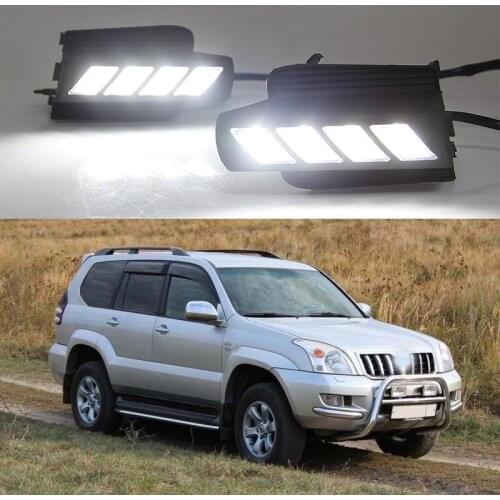 For Toyota Land Cruiser Prado 2003 2004 2005 2006 2007 2008 2009 LED DRL Daytime Running Light Fog Lamp