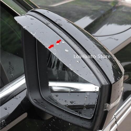 For Volkswagen VW Touareg 2019 2020 2021 Car Rear View Mirror Shield Rain Eyebrow Weather Strip Mirror Rain Shield Shade