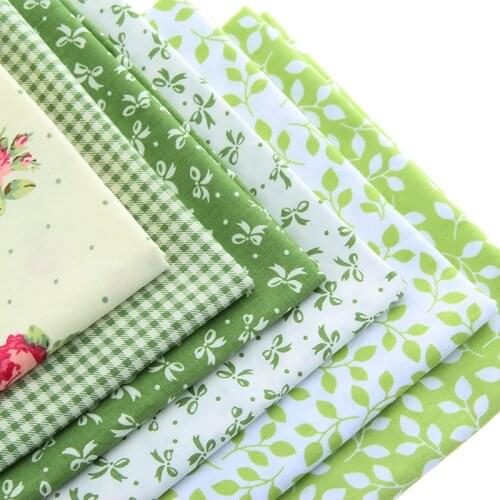 QUANFANG Cotton Fabric Printed Fabrics Patchwork For Sewing DIY Quilt Scrapbooking Tissue Pattern Needlework Material Half meter