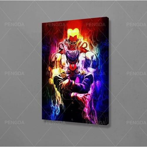 Picture Home Decor Modular Handsome Man Monster Canva Painting Modern Anime Japan Fire Printed Poster Wall Art Living Room Frame