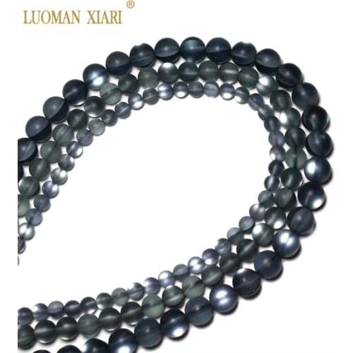 Wholesale AAA+ Round Natural Stone Beads New Glitter Gun Black Crystal For Jewelry Making DIY Bracelet Necklace 6/8/10/12 mm