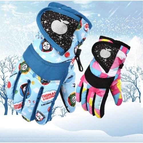Kufun Skiing Gloves Winter Snow Sports Gloves for kids children girls boys snowboard Warm Waterproof Windproof Sports Ski Gloves