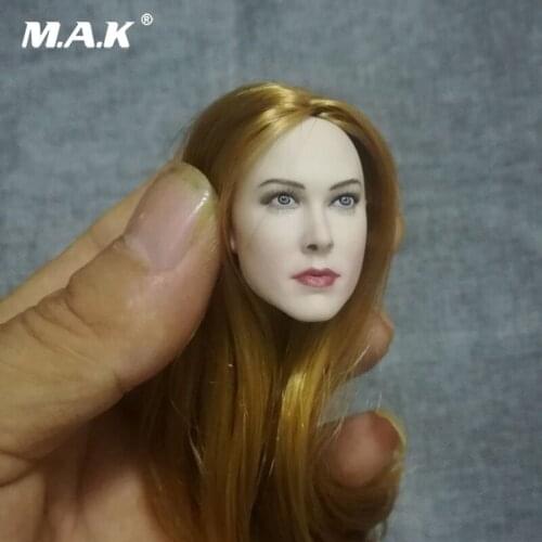 1/6 Scale Europe Blond Pale Skin Female Head Sculpt Carved Model For 12" PH Tbleagure Action Figure Body Accessory