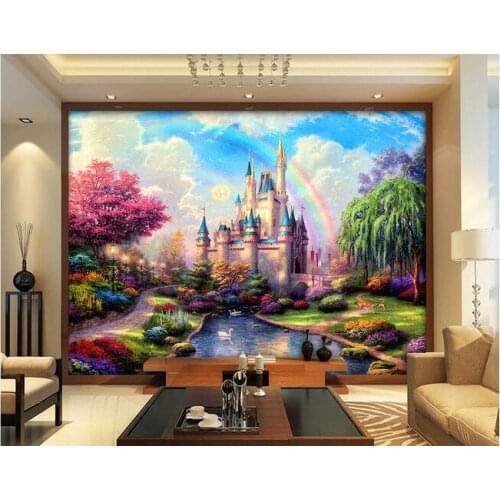 3d room wallpaper custom mural non-woven High-definition TV setting wall fairy tale castle scenery wallpaper for walls 3 d