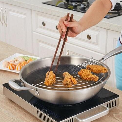 Stainless Steel Oil Draining Rack Pot Steamer Frying Tray Kitchen Accessories Gadget Cooking Tool пароварка для одежды