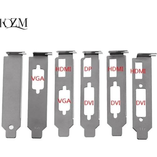 Low Profile Bracket Adapter HDMI DVI DP VGA Baffle Port For Half Height Graphic Video Card Set