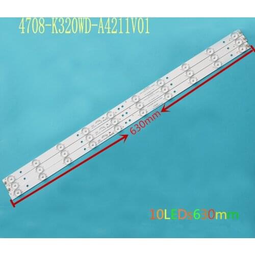 100% newGeneral 32 inch aluminum substrate 10 lamp LED lamp Leroy LCD TV lights a lamp light projection lens