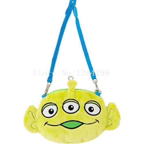 New Fashion Alien Mini Plush Messenger Bags Kids Coin Purse For Children