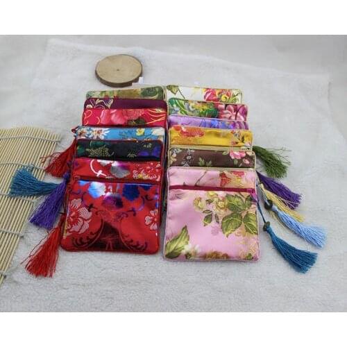 Wholesale10pcs Chinese Handmade Vintage Silk Coin Purse Ewelry Pouch Gift Bag Jewelry bags