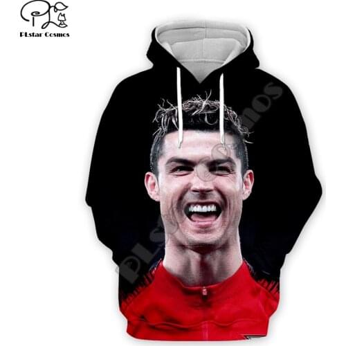 PLstar Cosmos Cristiano Ronaldo Goat Athletes Football Player NewFashion Tracksuit 3DPrint Men/Women Streetwear Funny Hoodies D6
