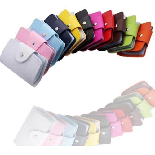 Cassual PU Leather Function 24 Bits Card Case Business Card Holder Men Women Credit Passport Card Bag ID Passport Card Wallet