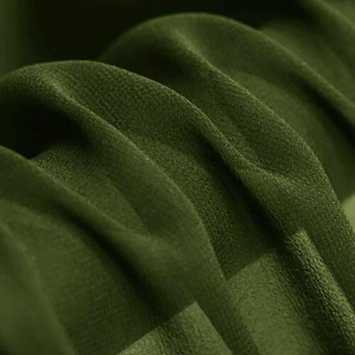 SILK GEORGETTE 108cm width 8momme/100% Pure Silk Has Shrinked Georgette Fabric Manufacturer Direct Sale No.85 Fashion Green